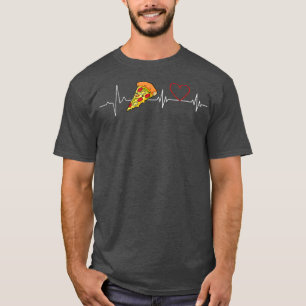 Pizzas Herzschlag Liebe Puls lustige Pizzafreunde T-Shirt