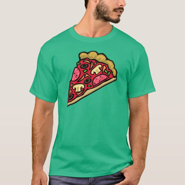 Pizzascheibe-T - Shirt (Vorderseite)