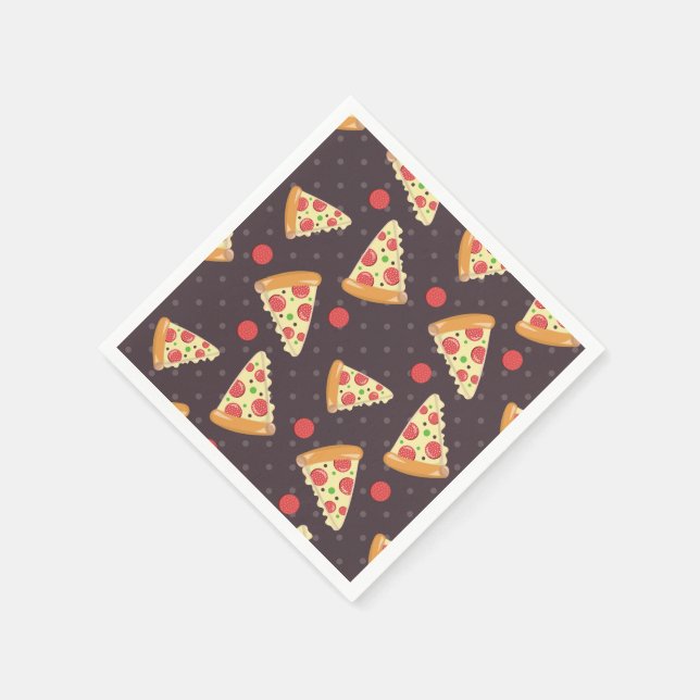 Pizzaschnittungen Party-Papierservietten Serviette (Ecke)