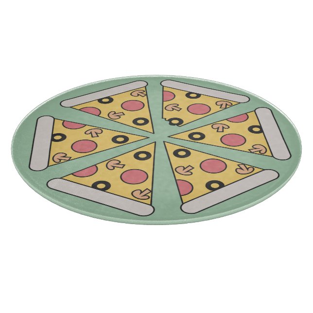 Pizzaslices im niedlich geometrischen Stil Schneidebrett (Ecke)