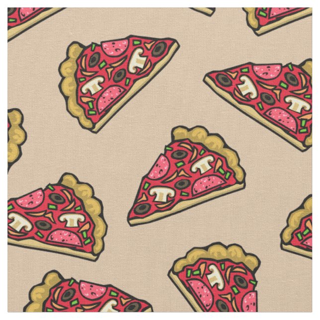 Pizzaslices Muster Bedruckte Stoffe vom Garten (Nahaufnahme)