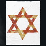 Pizzastar mit Daviddecke Fleecedecke<br><div class="desc">"Pizza star david ", interreligiös, "inter-religiöser""Stern der david""glückliche hanukkah""chanukah jewish"Hanukkah, chanukah, chanukka,  chanukkka, hannuka</div>