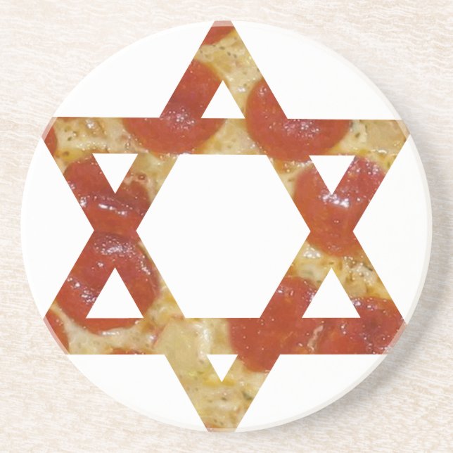 Pizzastern Sandstein Untersetzer (Vorne)