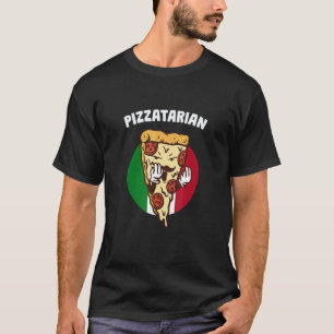 Pizzatarian Italienischer Humor Italien Vegane Piz T-Shirt