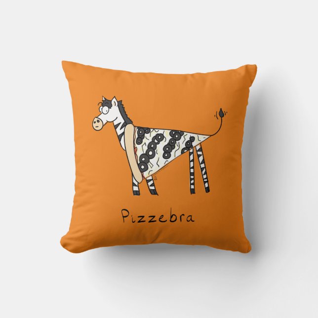 Pizzebra Pizza Zebra Coussin (Recto)
