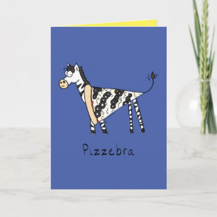 Pizzebra Pizza Zebra Niedlich Food Grußkarte Karte