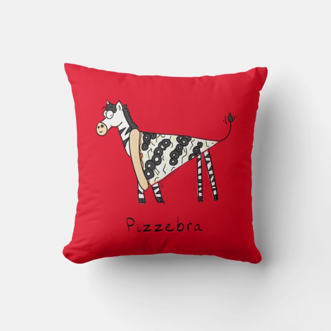 Pizzebra Pizza Zebra Pillow Kissen (Vorderseite)