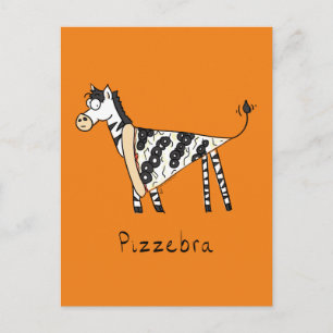 Pizzebra Pizza Zebra Postkarte