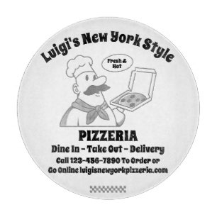 Pizzeria anpassen Detaillierter Pizzakoch Schneidebrett