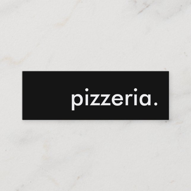 Pizzeria Mini Visitenkarte (Vorderseite)