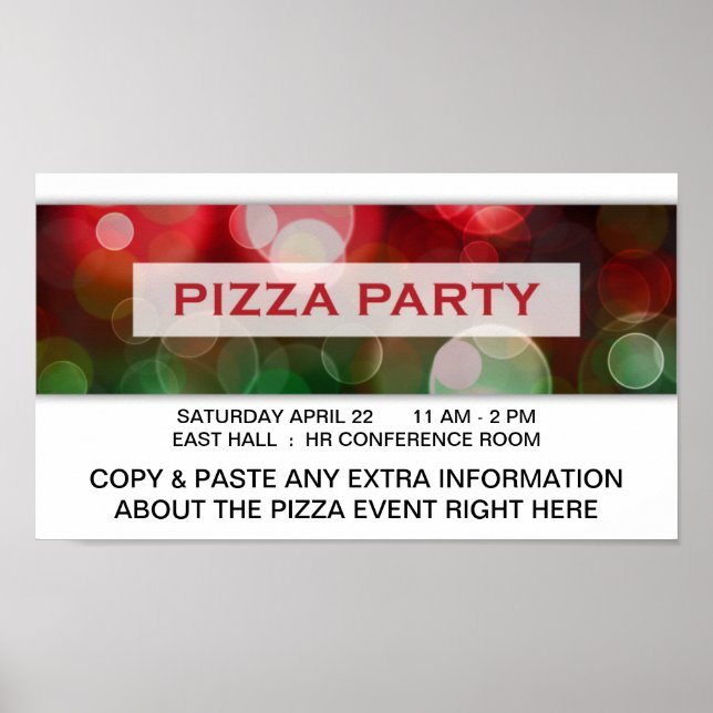 Pizzeria Party Poster (Vorne)