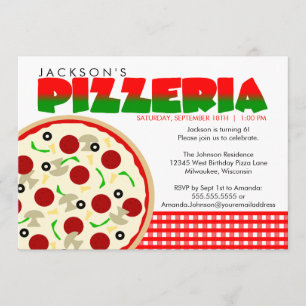 Pizzeria-Pizza-Party-Einladung Einladung
