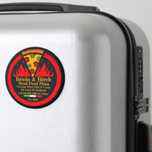 Pizzeria Promo mit Holzfaser individuell gestalten Magnet