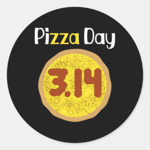 Pizzeria Pun Shirt 3.14 Pizza Pi Runder Aufkleber