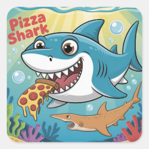 Pizzeria Quadratischer Aufkleber