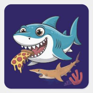 Pizzeria Quadratischer Aufkleber