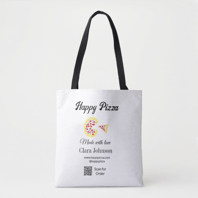 Pizzeria Restaurant Café Pizzeria QR-Code scannen  Tasche (Vorderseite)