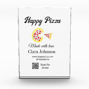 Pizzeria Restaurant Cafe Pizzeria Scan QR-Code bes Fotoblock
