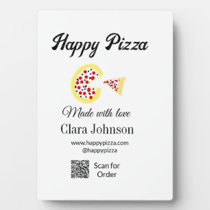 Pizzeria Restaurant Cafe Pizzeria Scan QR-Code bes Fotoplatte