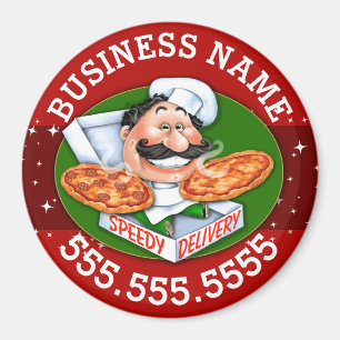Pizzeria-Restaurant-Pizza-Lieferung kundengerecht Magnet