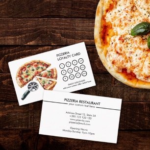 Pizzeria Simple Modern Loyalty Card Treuekarte
