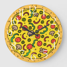 Pizzeria Trattoria Italienisches Pizza Restaurant Große Wanduhr