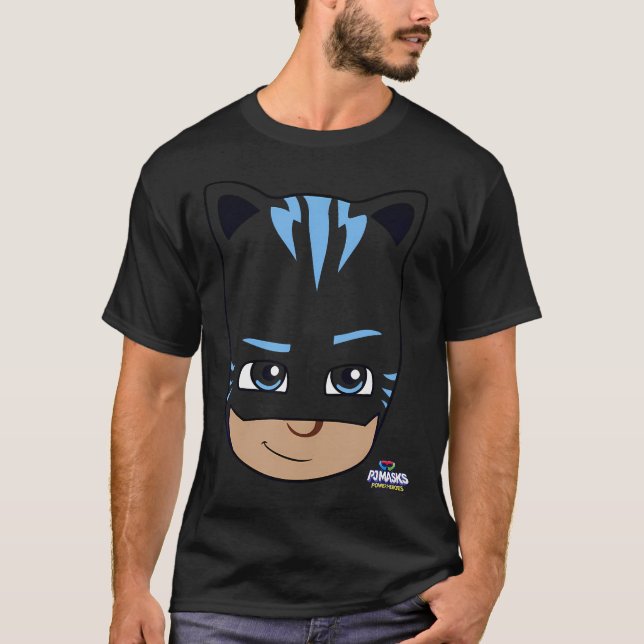 Pj Masken Catboy Big Face Power Hero Portrait T-Shirt (Vorderseite)