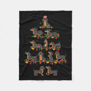 PJ Sets Weihnachten Matching Dackel Dog Xm Fleecedecke