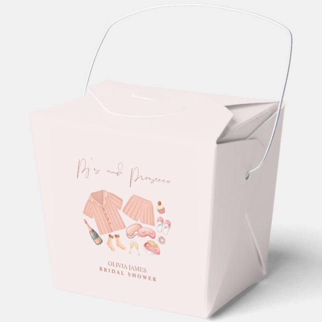 Pj und Prosecco Junggesellinnenabschied Geschenkschachtel (Vorderseite)