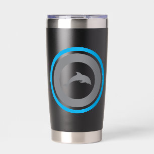 PJK Black 20oz Thermotumbler / Delfin & Logo Thermobecher