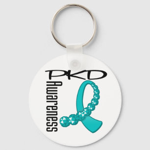 PKD Awareness Gemstone Ribbon Schlüsselanhänger
