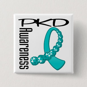 PKD Bewusstseins-Edelstein-Band Button