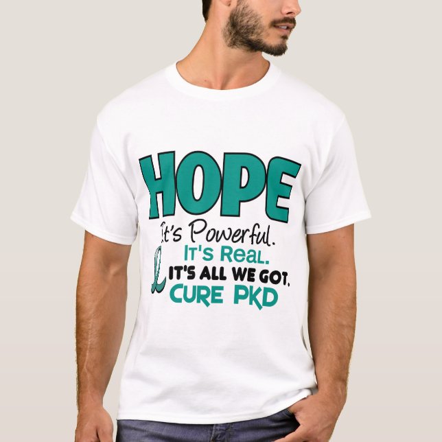 PKD Polycystic Nierenerkrankung HOFFNUNG 1 T-Shirt (Vorderseite)
