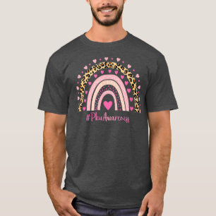 Pku Awareness Pink Heart Leopard Rainbow Pku Warri T-Shirt