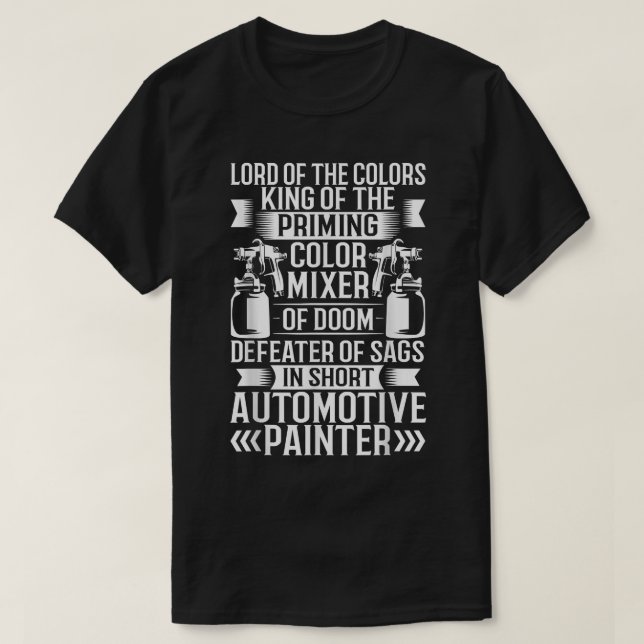 Pkw-Malerzubehör Fahrzeughersteller Painter T-Shirt (Design vorne)