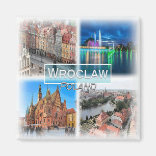 PL0029 Europa, Polen, Breslau, Kühlschrank Magnet