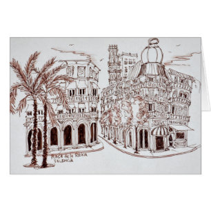 Placa de la Reina in der Altstadt, Valencia, Spani