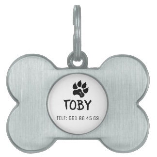 Placa para mascotas enmarcada tiermarke