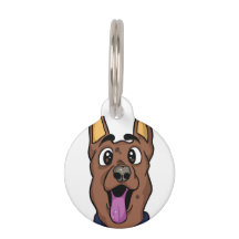 Placa redonda para mascotas