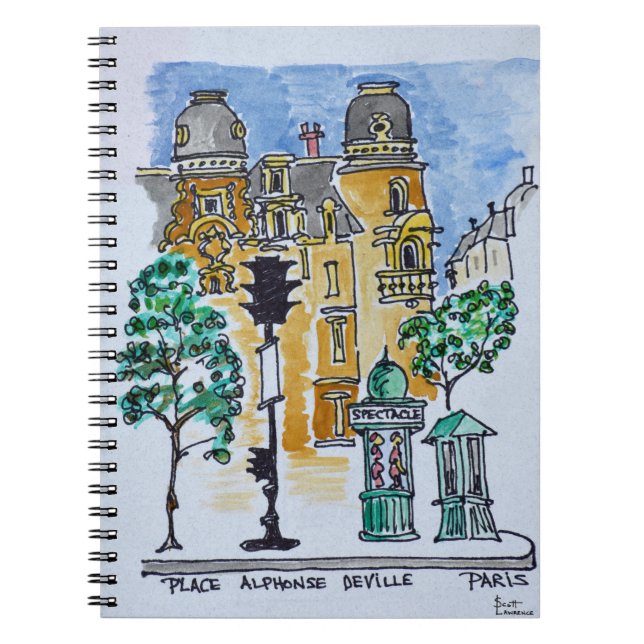 Place Alphonse Deville| Paris, Frankreich Notizblock (Vorderseite)