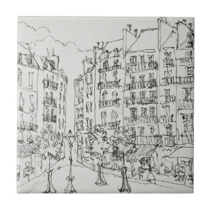 Place Dauphine, Ile de la Cite  Paris, Frankreich Fliese