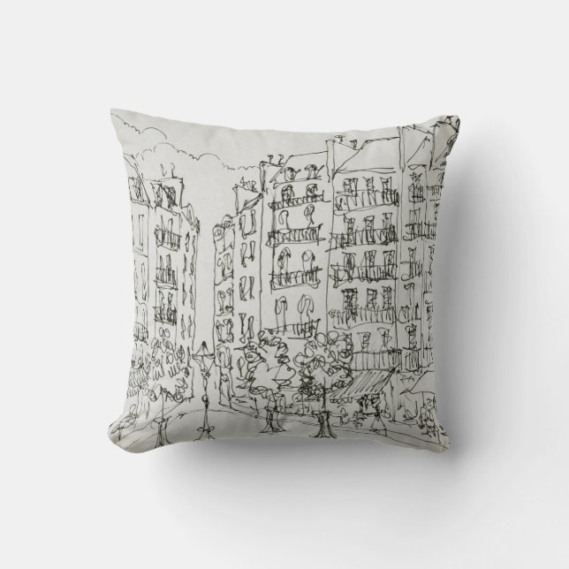 Place Dauphine, Ile de la Cite| Paris, Frankreich Kissen (Vorderseite)