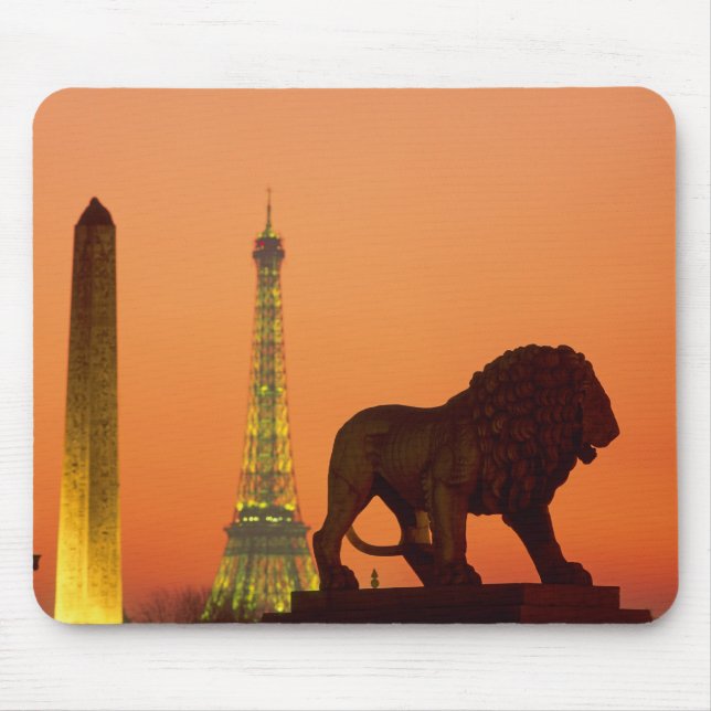 Place de la Concorde Eiffelturm Obelisk Mousepad (Vorne)