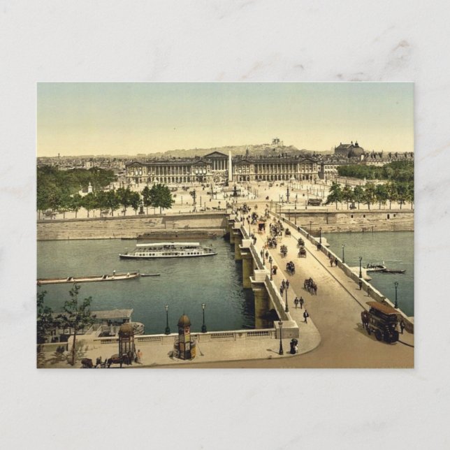 Place de la Concorde, Paris, France classic Fotoc Postkarte (Vorderseite)