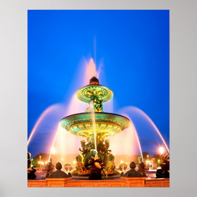 Place de la Concorde, Paris, Frankreich Poster (Vorne)