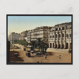 Place de la République, Algier, Algerien klassisch Postkarte