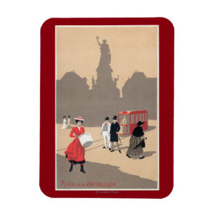 Place de la Republique Art Deco Szene Magnet
