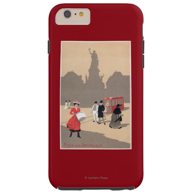Place- de la Republiquekunst-Deko-Szene Case-Mate iPhone Hülle (Rückseite)