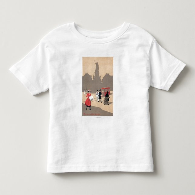 Place- de la Republiquekunst-Deko-Szene Kleinkind T-shirt (Vorderseite)