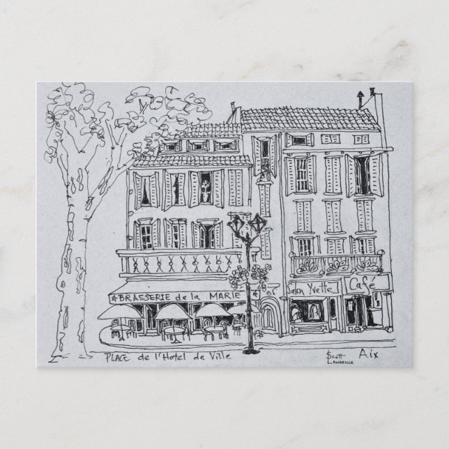 Place de L'Hotel de Ville | Aix en Provence Postkarte (Vorderseite)